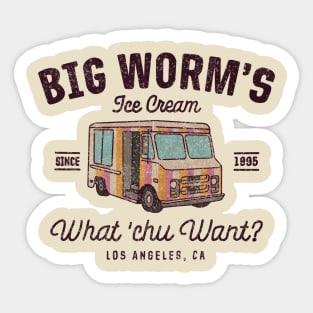 big worm ice cream Sticker